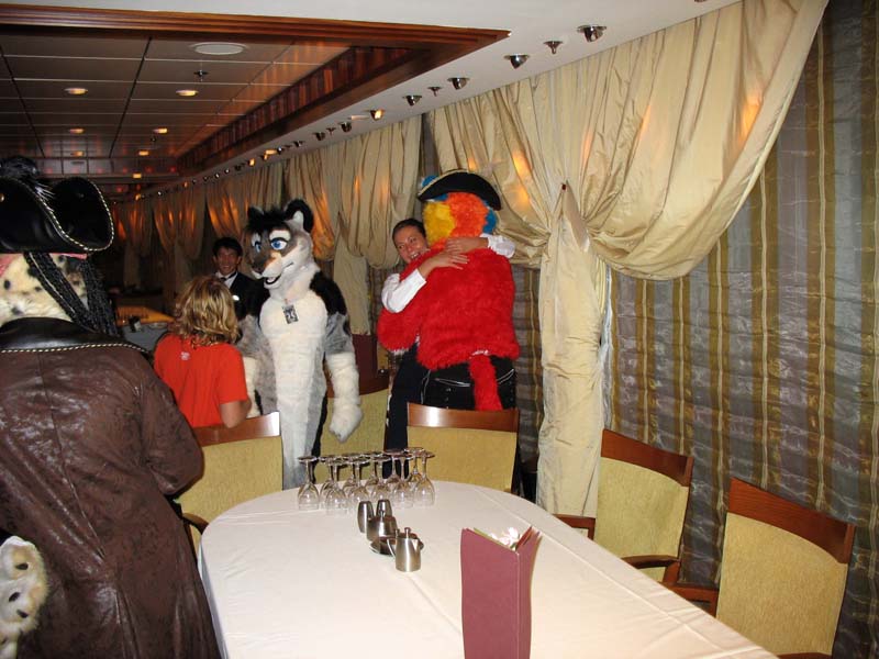 367 furries dining room hug.jpg